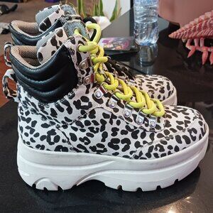Aqua Bloomingdale's Haly Black & White Fashion Womens Sneakers